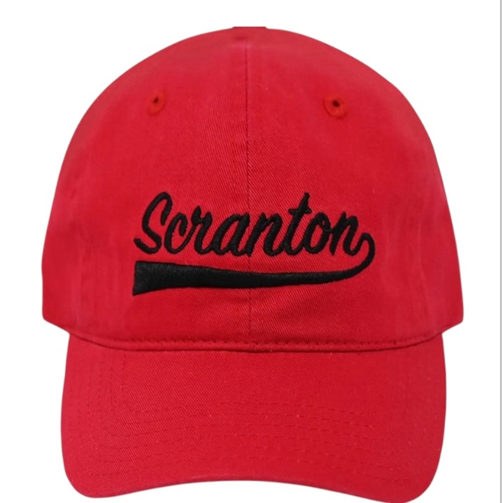 NWT NEW! THE OFFICE - Red 'SCRANTON' Branch Ball Cap Hat Dunder Mifflin ONE SIZE